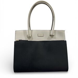Kate Spade Black White Leather Grove Street Maeve Shoulder Bag